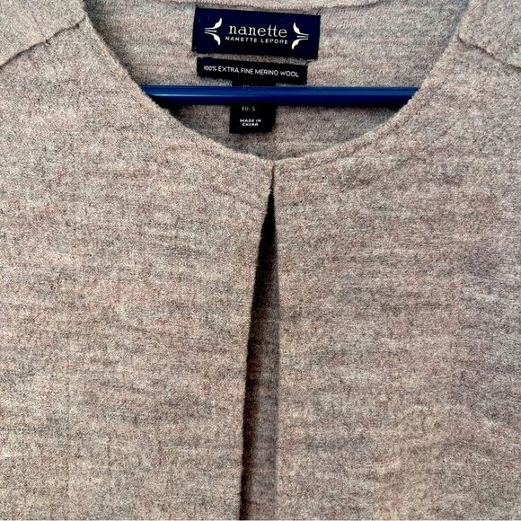 Nanette Lepore Brown 100% Merino Wool Cardigan Size Small - Picture 3 of 7